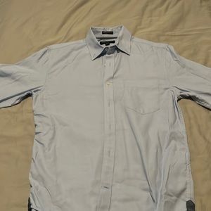 Banana Republic mens Oxford long sleeve shirt untucked